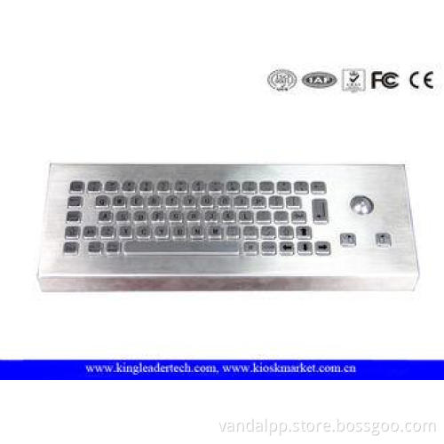 IP68 Industrial Keyboard With Trackball For Industrial Desk